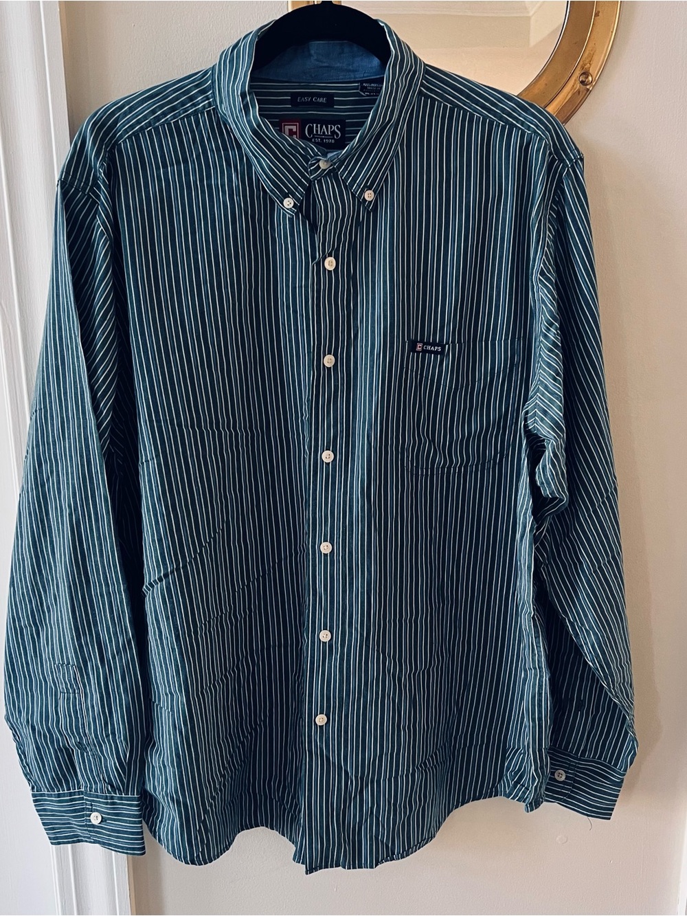 Chaps Men’s Button-Down Stripe Shirt Sz XL